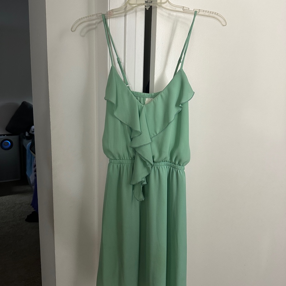 Mint Green Ruffle Dress